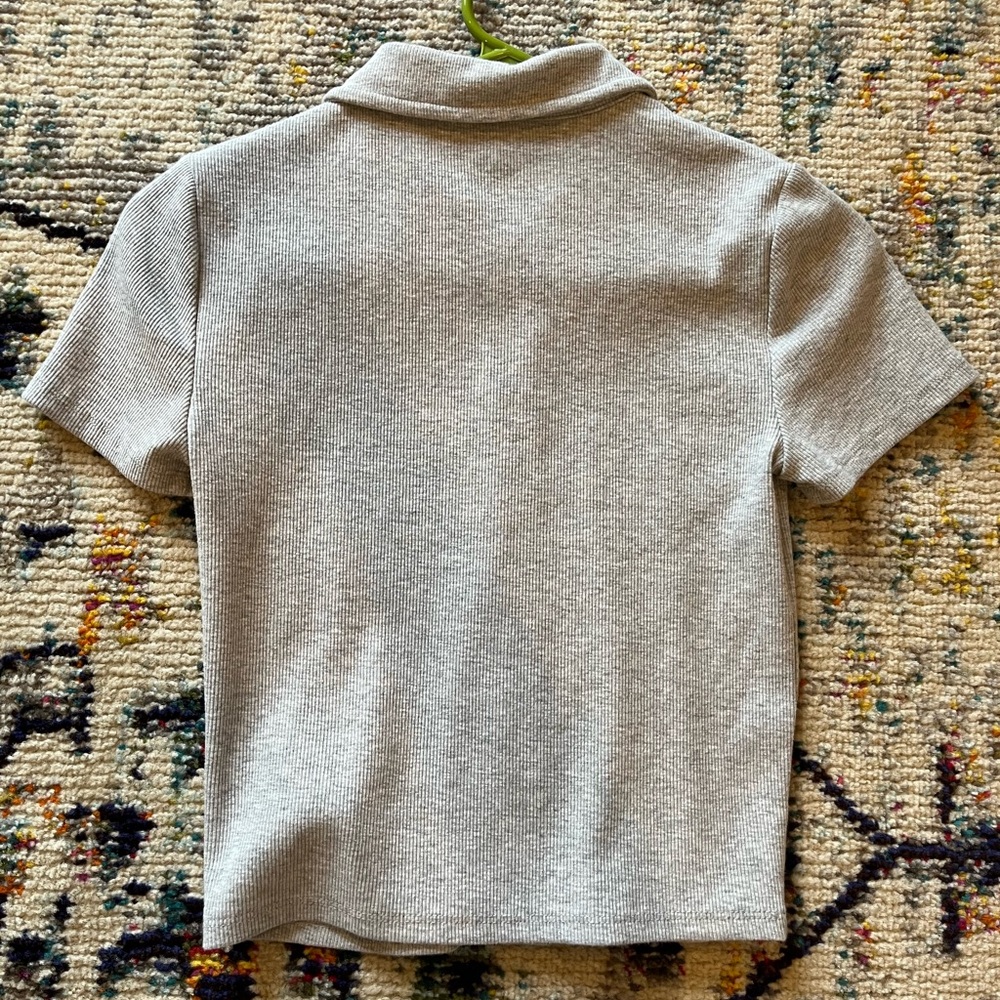 Cropped Collared Tee - Picture 7 of 8